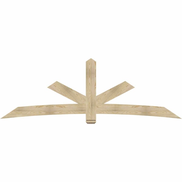 Ekena Millwork Alberta Rough Sawn Timber Gable Bracket, Douglas Fir, 108"W x 36"H x 2"D x 6"F, 8/12 Pitch GBW108X36X0206ALB00RDF - main